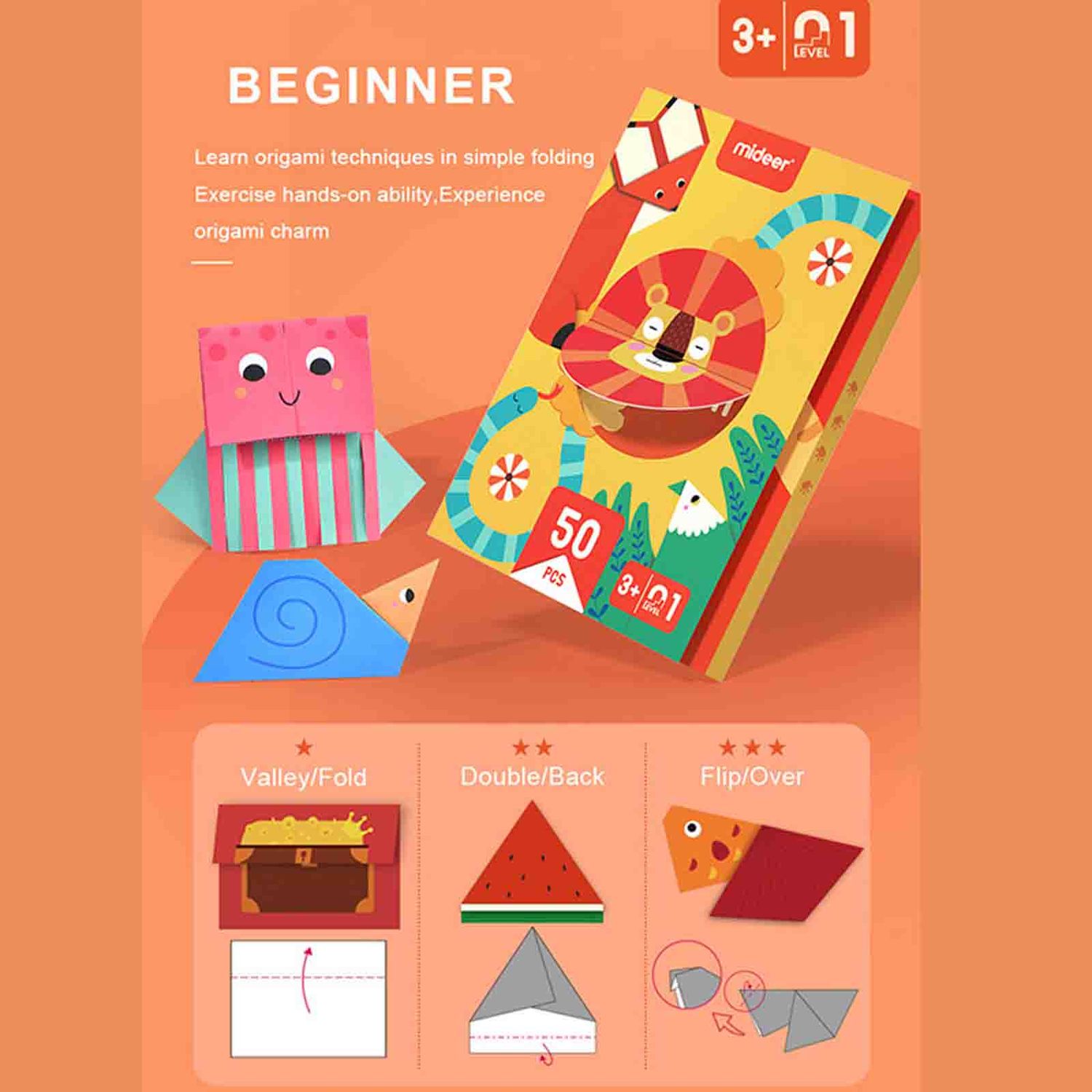 Set creativ pentru copii, Origami, 50 piese, incepator fotografia produsului View 2 L