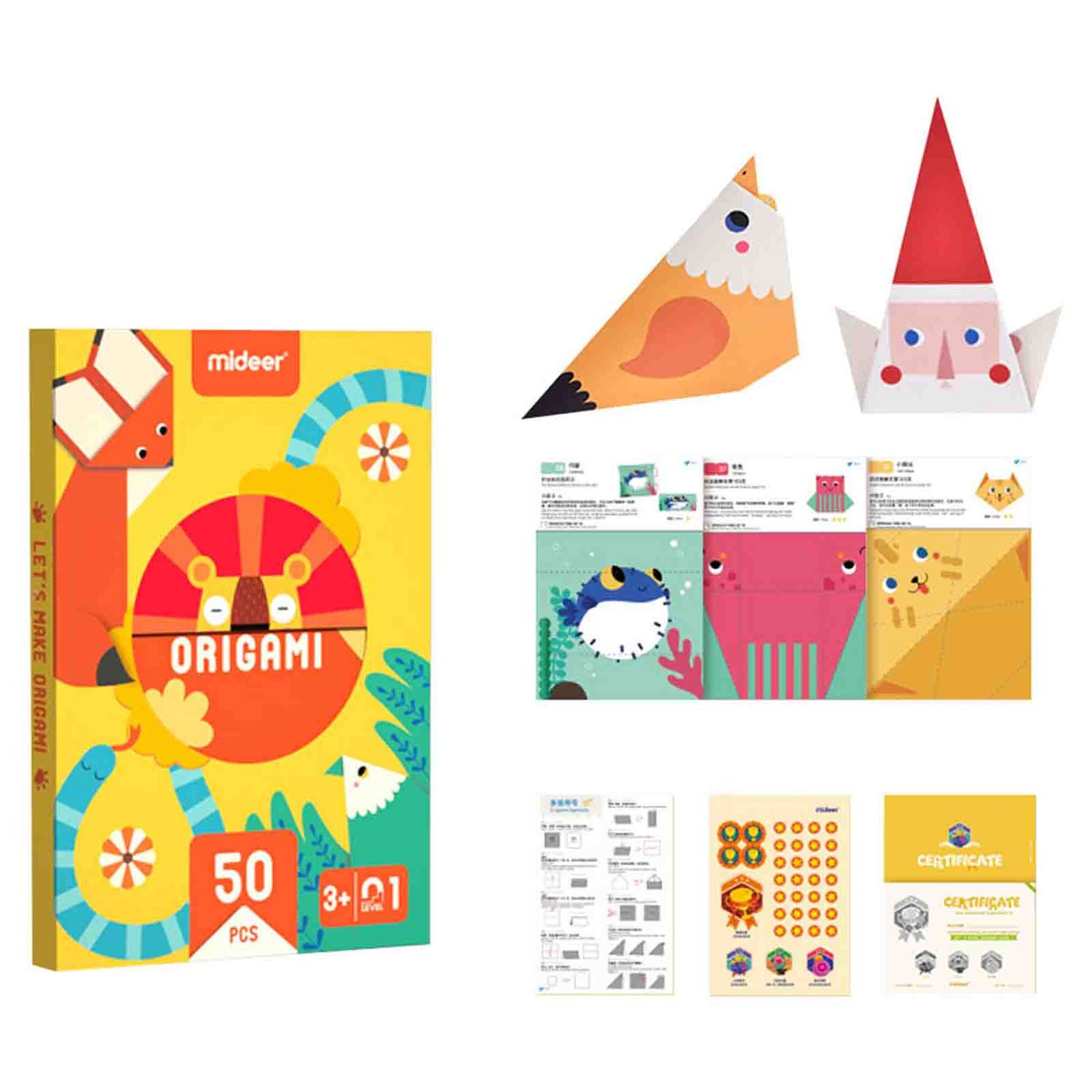 Set creativ pentru copii, Origami, 50 piese, incepator fotografia produsului