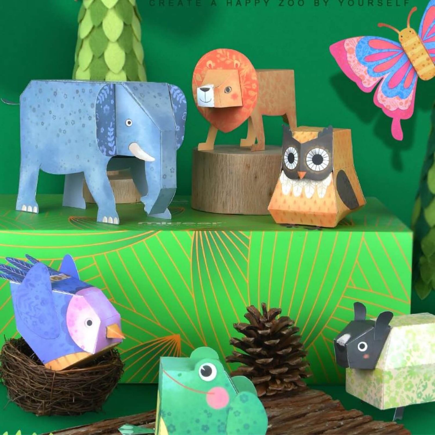 Joc creativ, tehnica Origami, animale fotografia produsului View 2 L