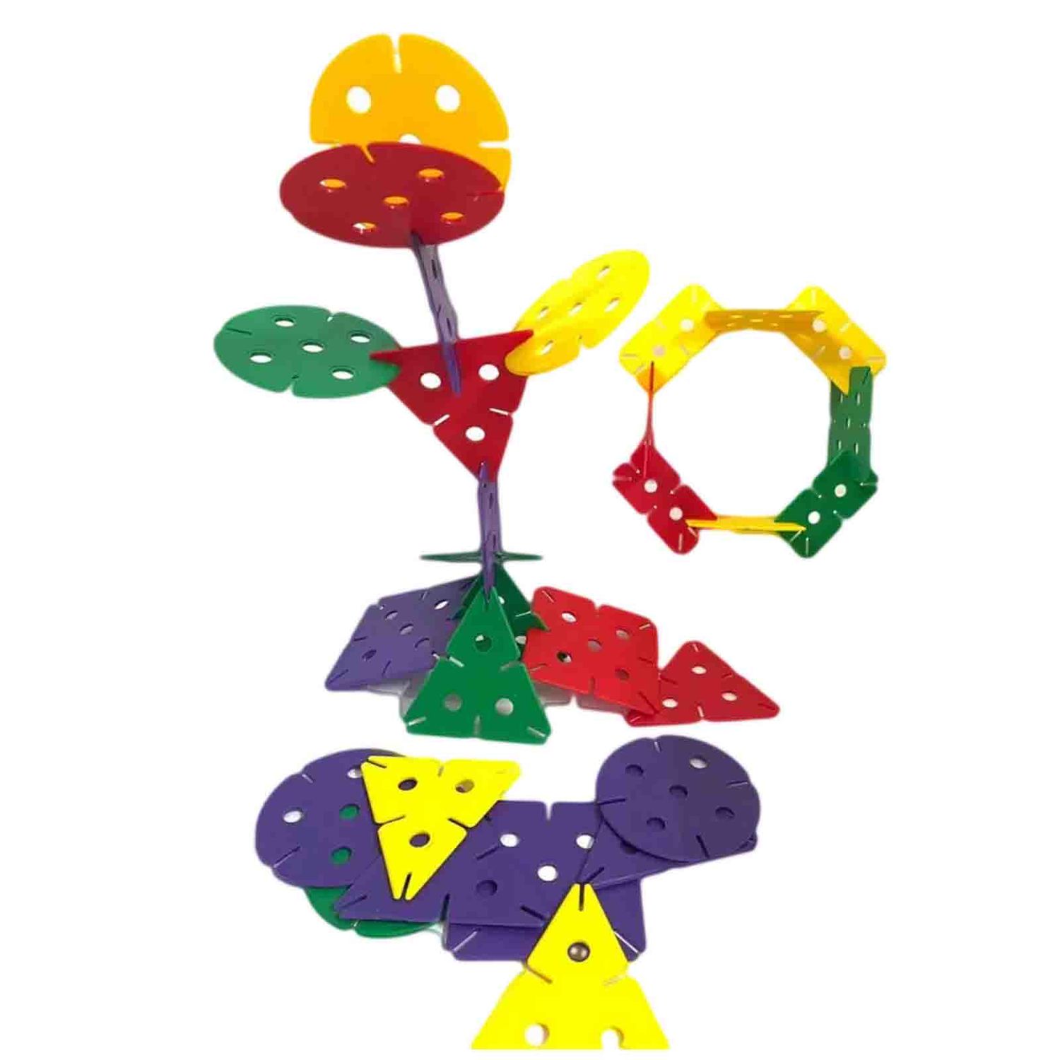 Roto Disc, set de constructie educational cu 30 discuri colorate din plastic fotografia produsului