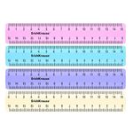 Rigla plastic culori pastel 15 cm fotografia produsului