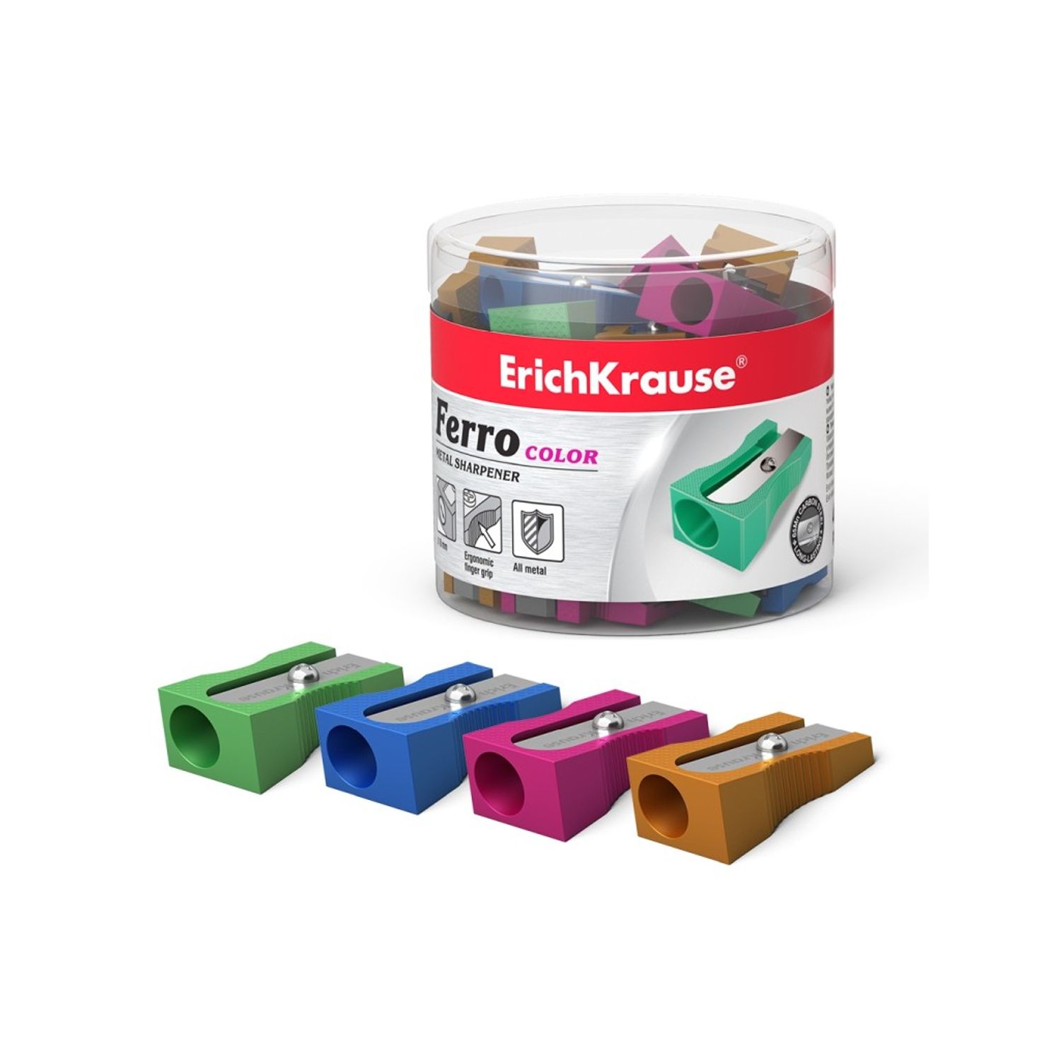Ascuțitoare aluminiu simplă Ferro Color, Erich Krause fotografia produsului