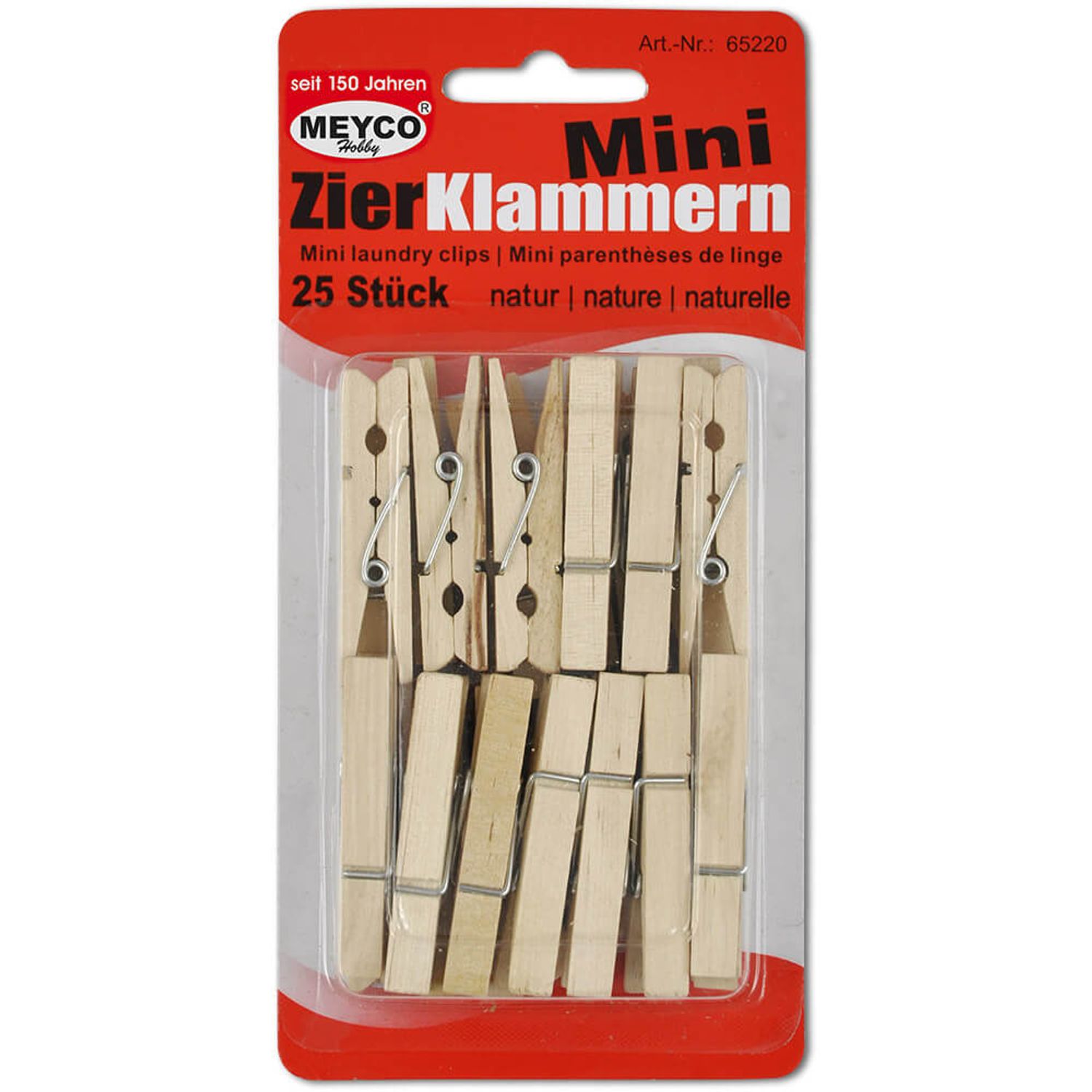Set 25 carlige mari din lemn natur, 45 mm fotografia produsului