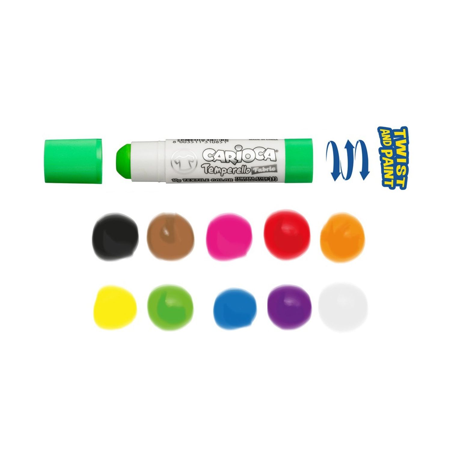 Creion-tempera Temperello Fabric Carioca 10/set fotografia produsului View 2 L