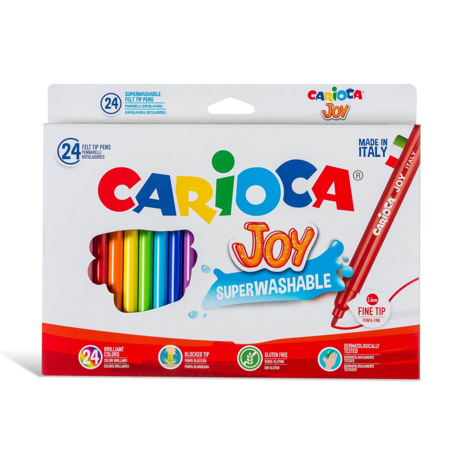 Carioca Joy - super lavabila, varf subtire Set 24 culori diferite fotografia produsului