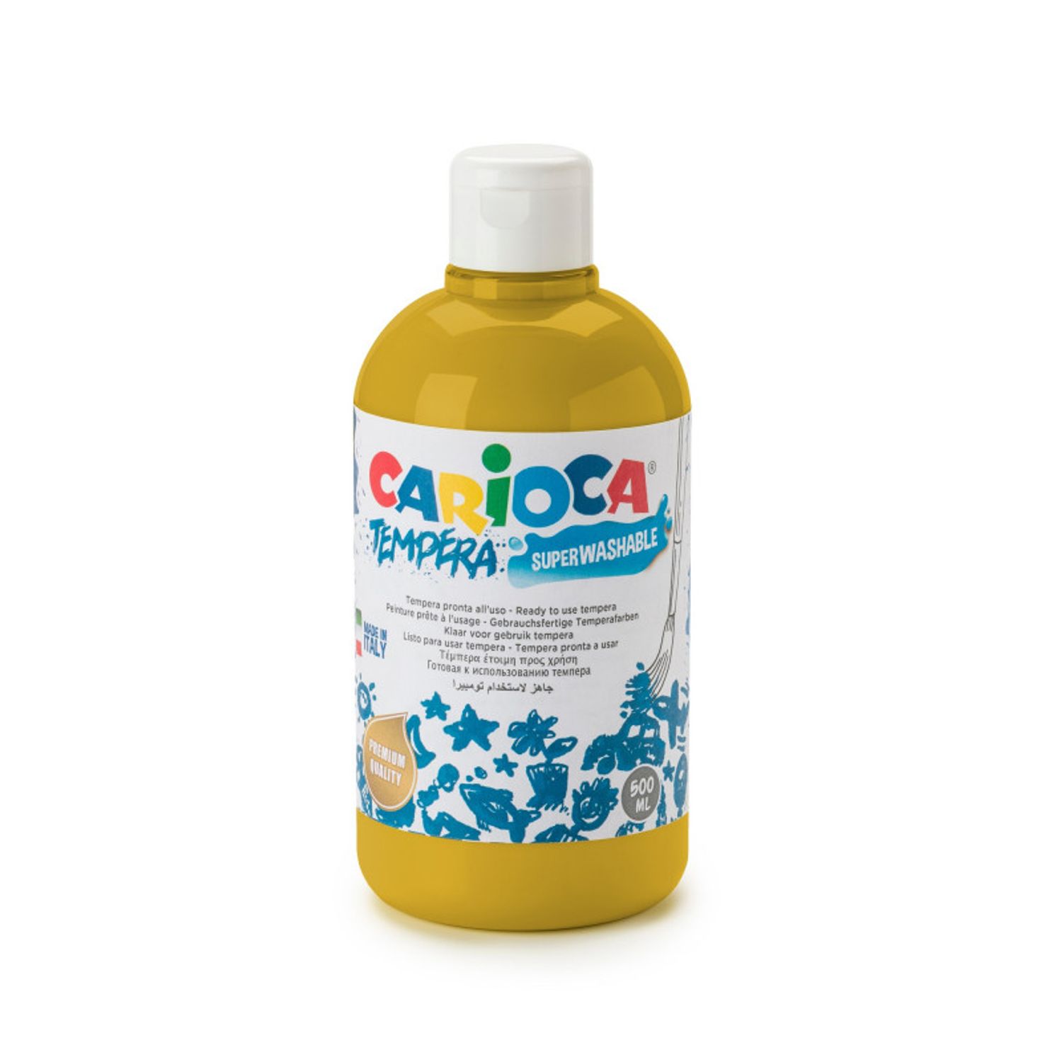 Acuarele Tempera lavabile, Carioca, 500 ml, auriu fotografia produsului