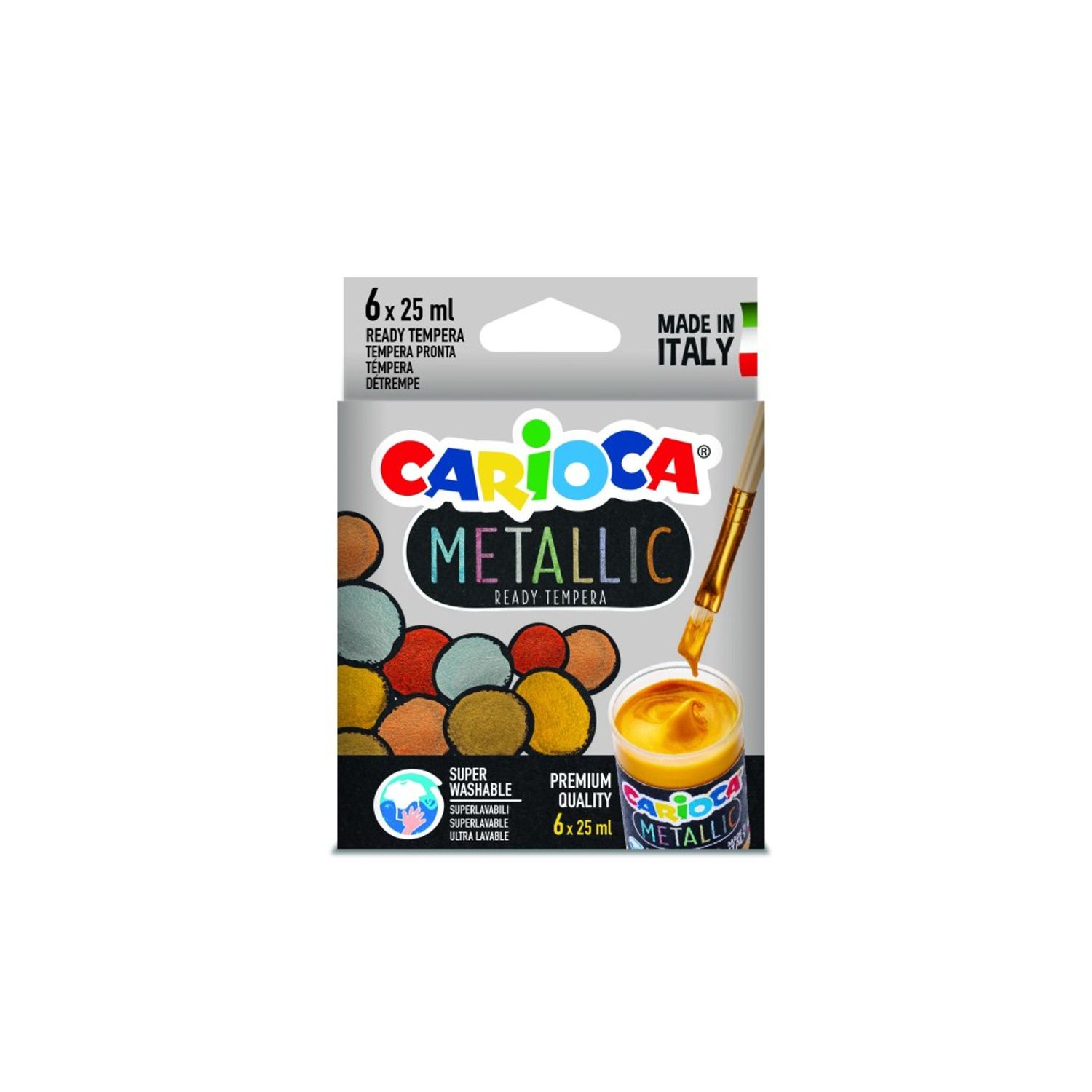 Acuarele tempera metalic, 6 culori metalice fotografia produsului