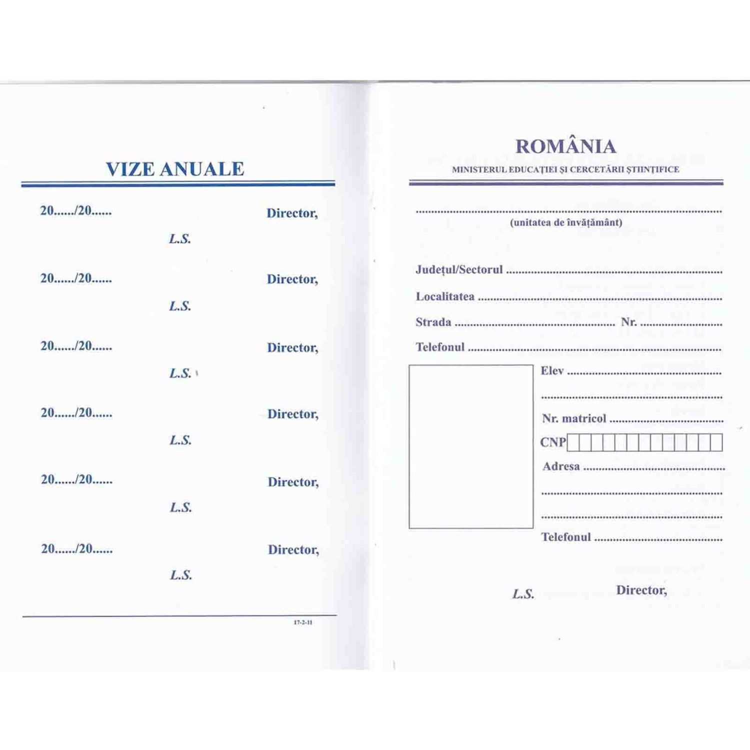 Carnet de elev pentru clasele 1-4, A6, coperta lucioasa, 26 pagini fotografia produsului View 2 L
