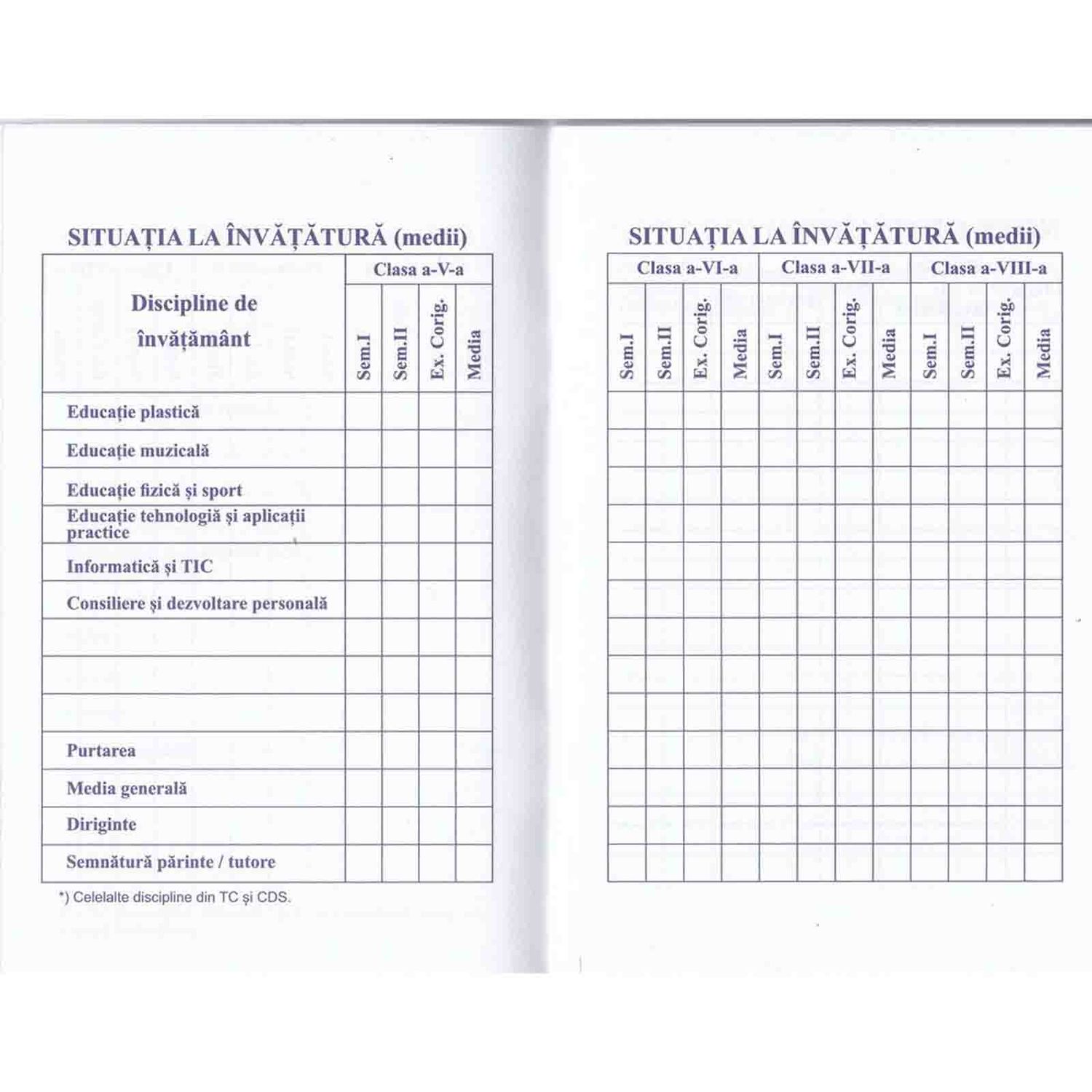 Carnet de elev pentru clasele 5-8, A6, coperta lucioasa, 26 pagini fotografia produsului View 2 L