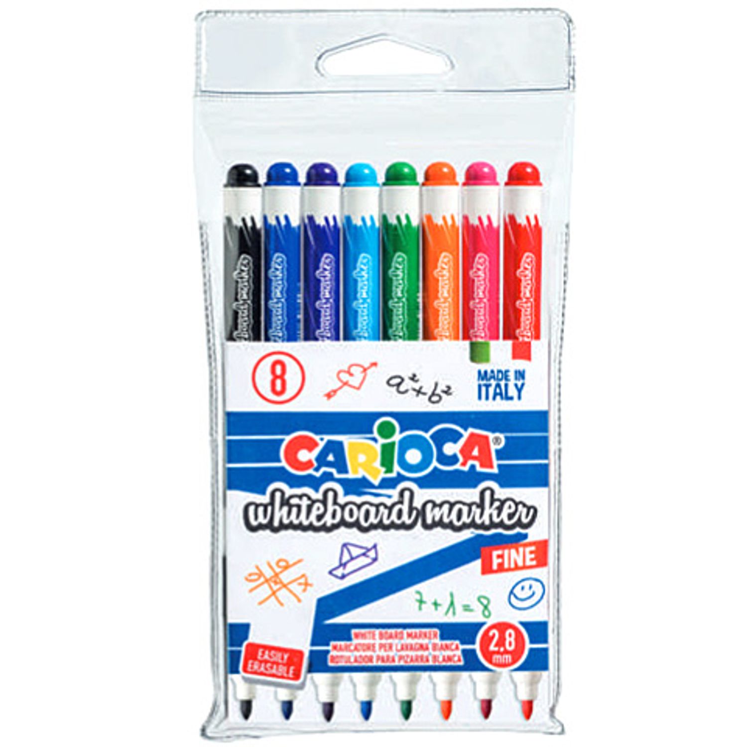 Marker pentru whiteboard Carioca 8 culori/set fotografia produsului