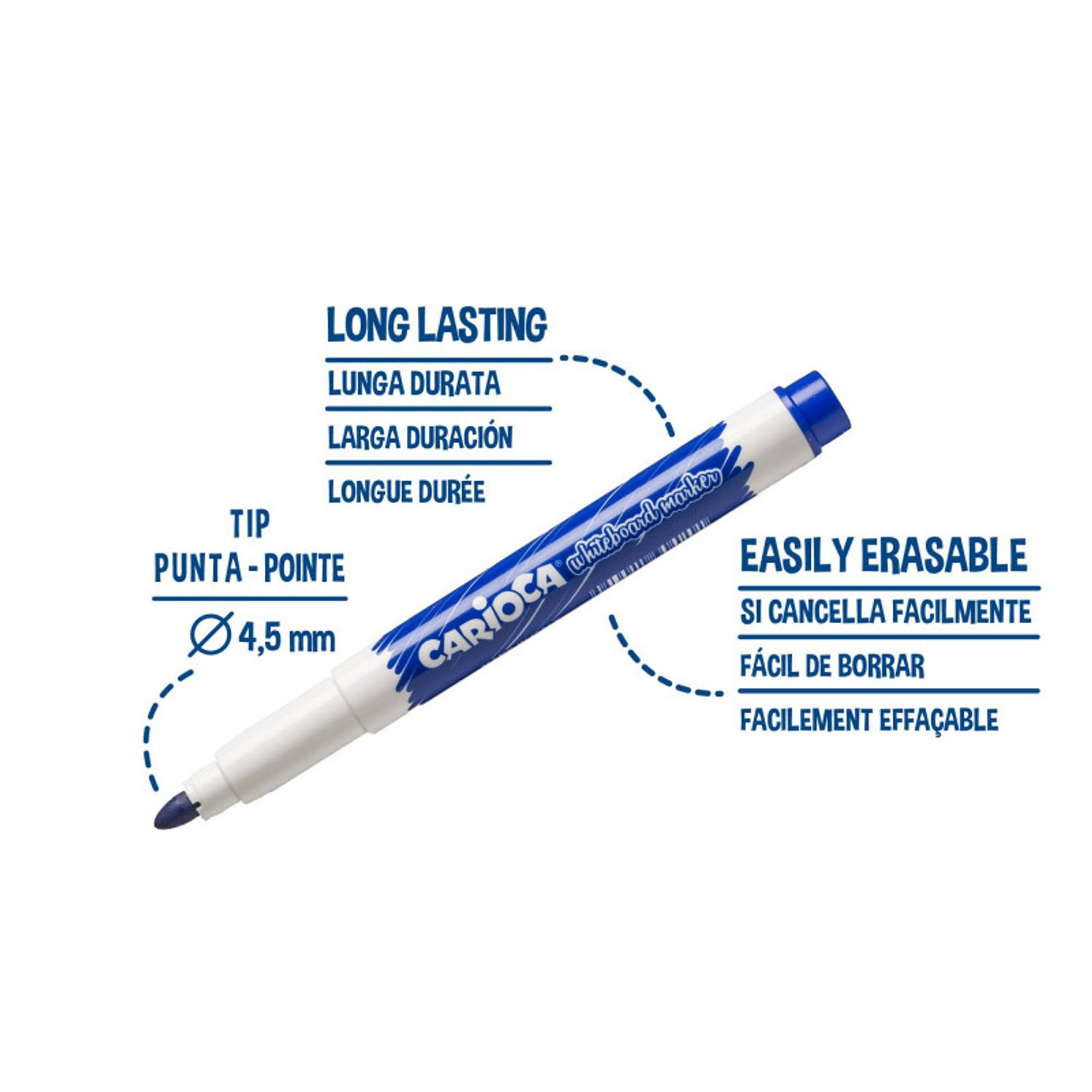 Marker pentru whiteboard Carioca 8 culori/set fotografia produsului View 2 L