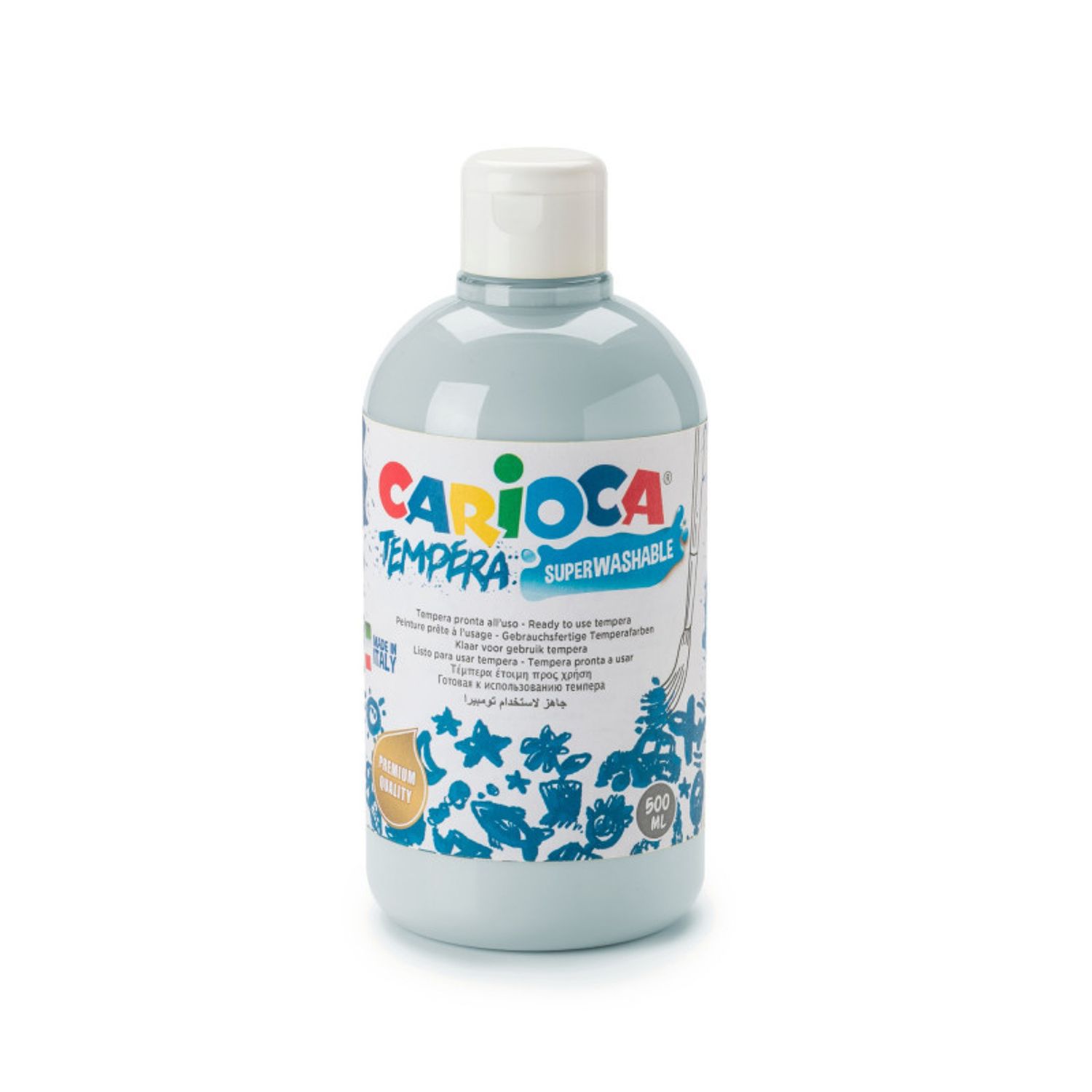 Acuarele Tempera lavabile, Carioca, 500 ml, Argintiu fotografia produsului
