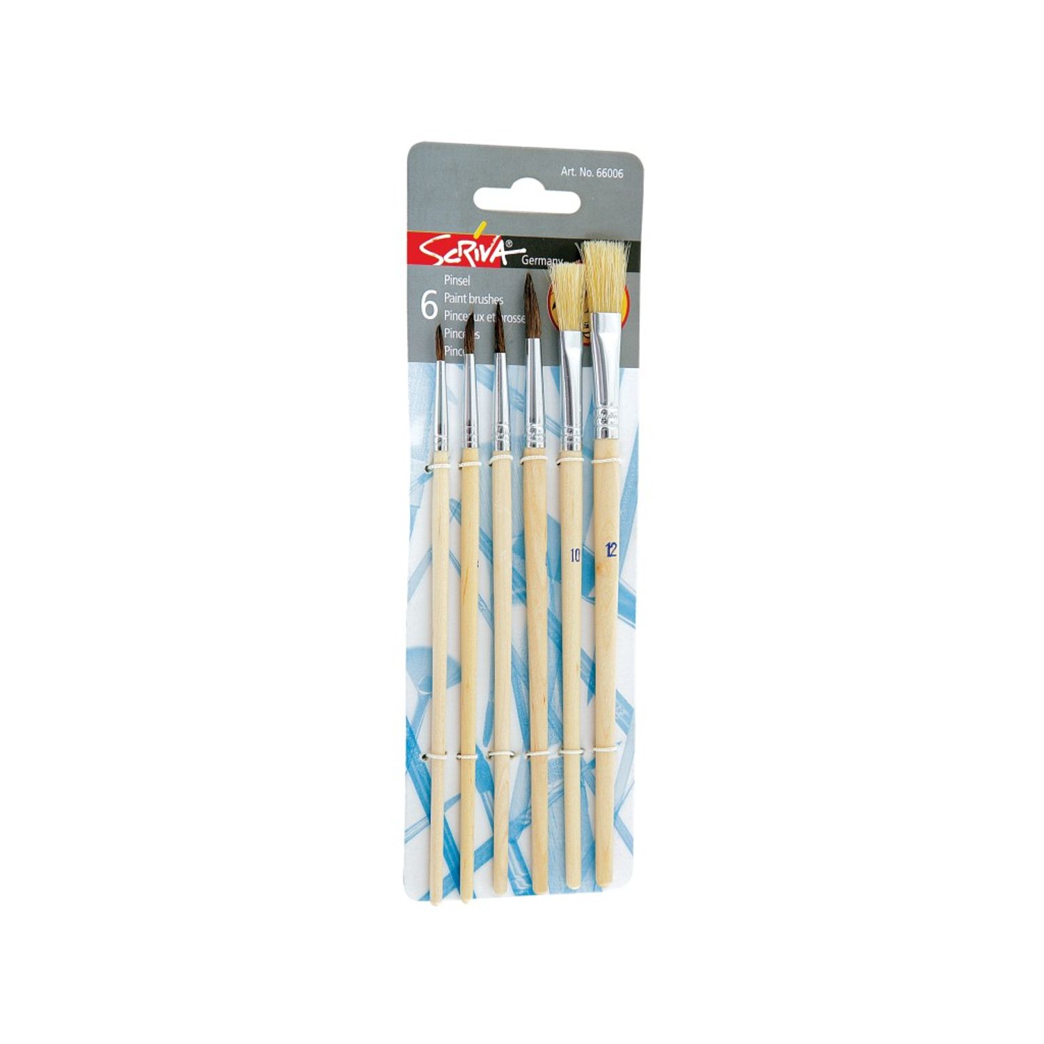 Set pensule pictura din par natural, 6 buc fotografia produsului