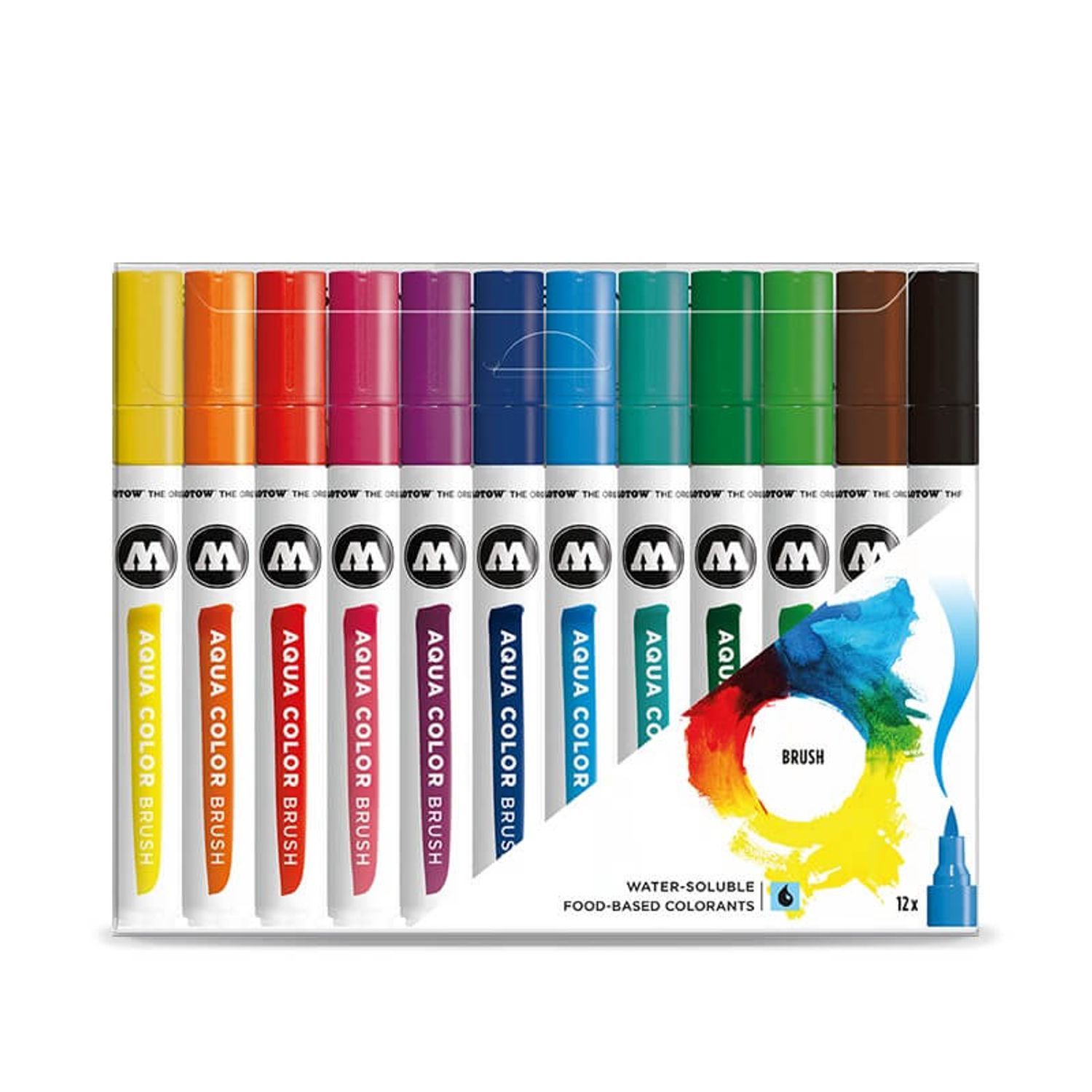 Brush Pen Molotow Aqua Color Basic1 12 buc/set fotografia produsului