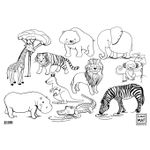 Plansa Funny Mat - Animale salbatice + Set cadou instrumente de colorat fotografia produsului View 2 S