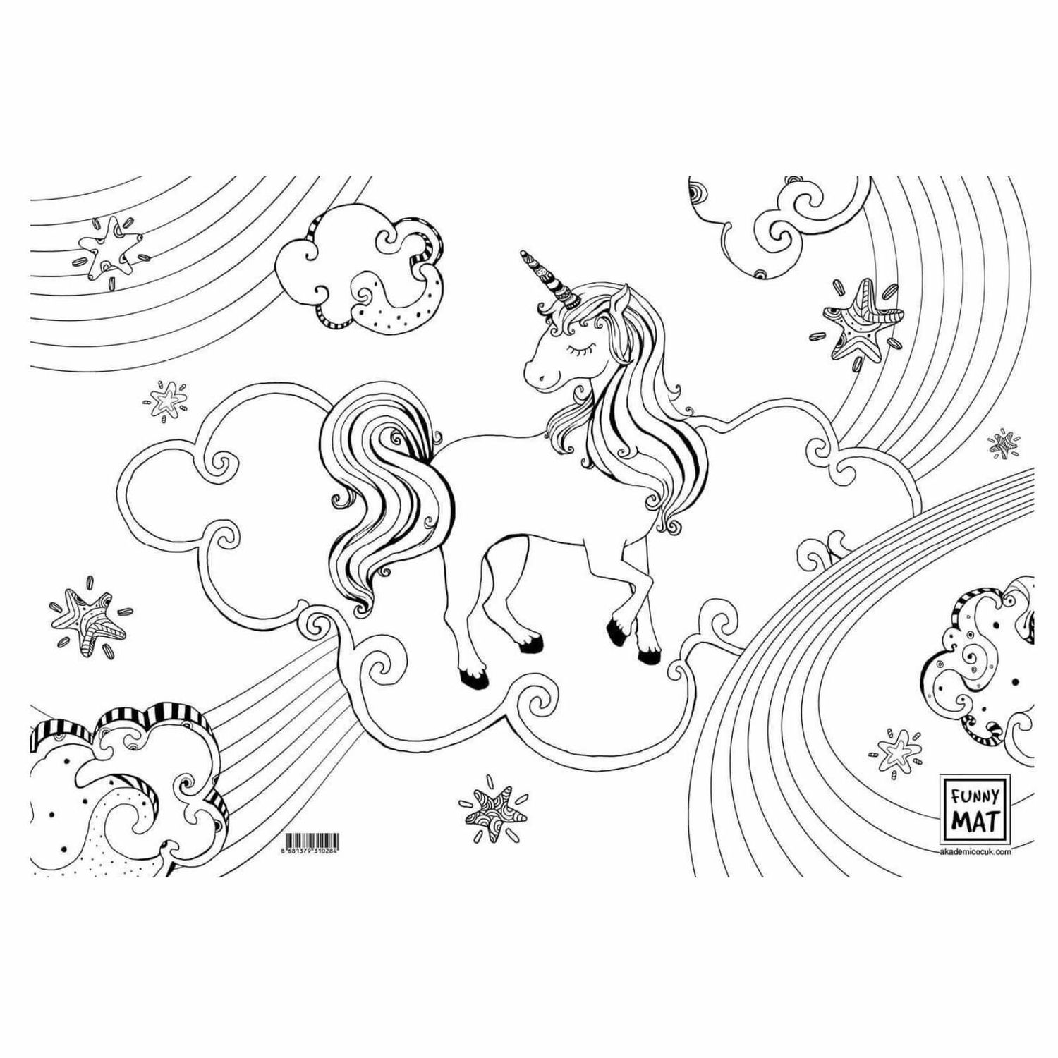 Plansa Funny Mat - Unicorn + Set cadou instrumente de colorat fotografia produsului View 2 L