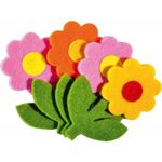 Set flori colorate din fetru fotografia produsului