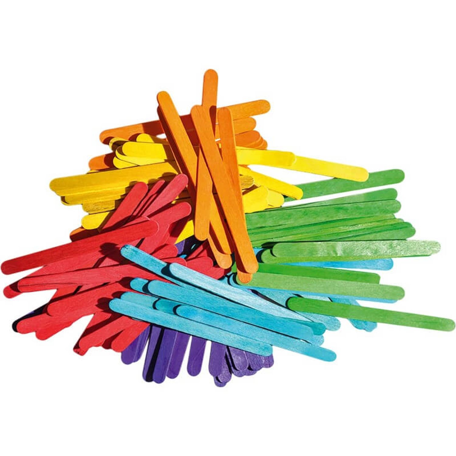 Set baghete lemn colorate, 100 bucati fotografia produsului