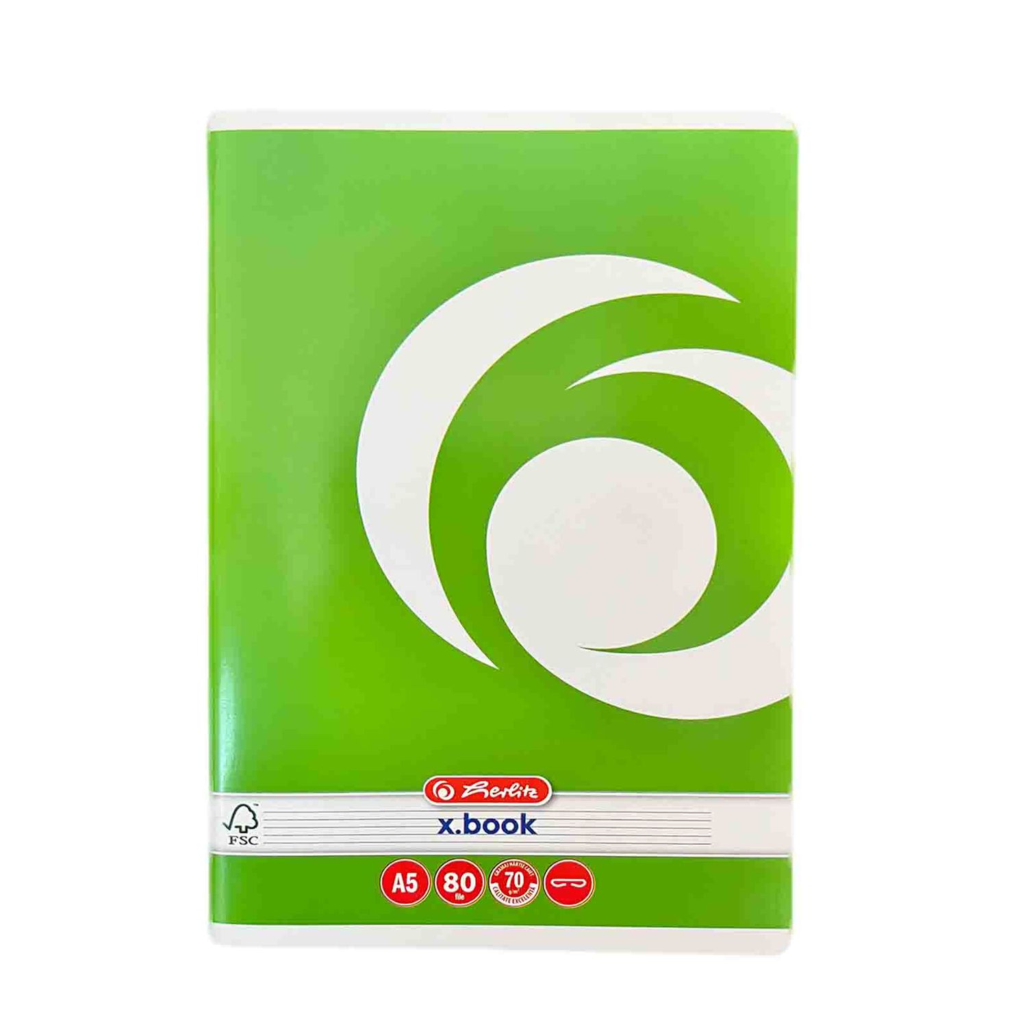 Caiet dictando capsat, A5, 80 filecoperta lucioasa, Verde fotografia produsului