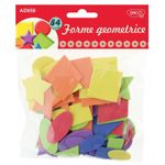Forme geometrice din carton buretat multicolor, 84/set fotografia produsului