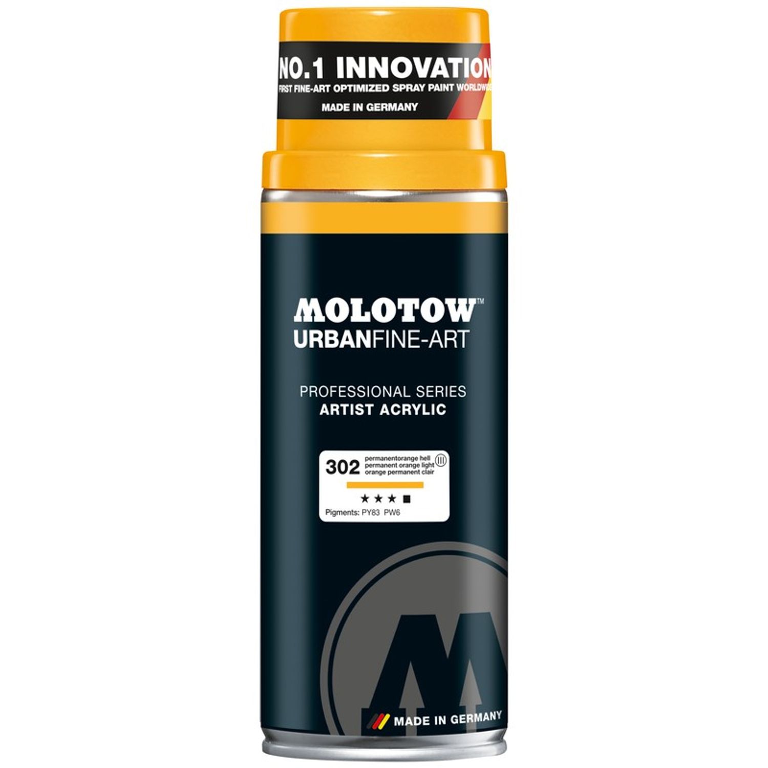 Spray acrilic UFA Artist Molotow 400ml permanent orange light fotografia produsului