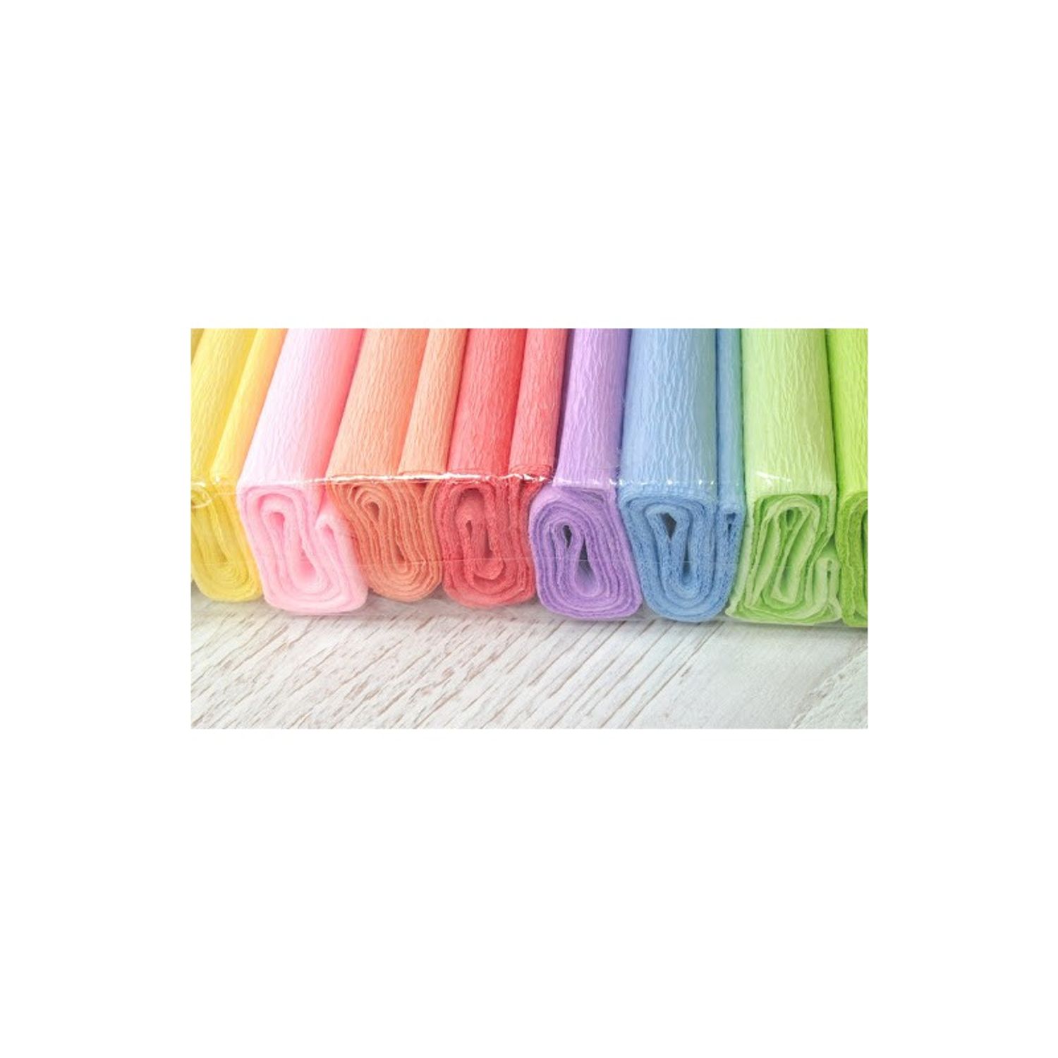 H&acirc;rtie creponată 10 culori pastel fotografia produsului