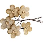 Set flori din textil, culoare nude, 10 buc fotografia produsului