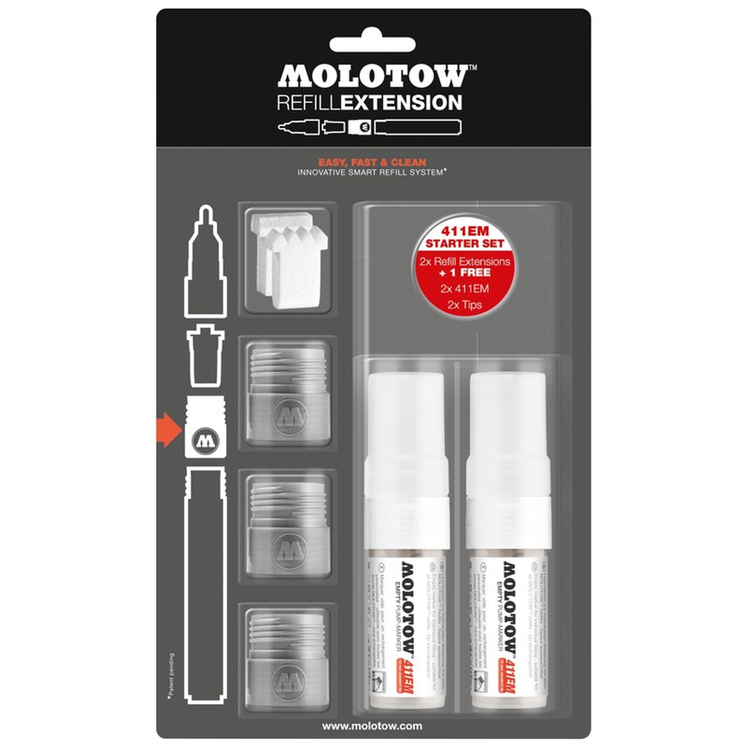 Refill Extension 411EM Starter Kit fotografia produsului