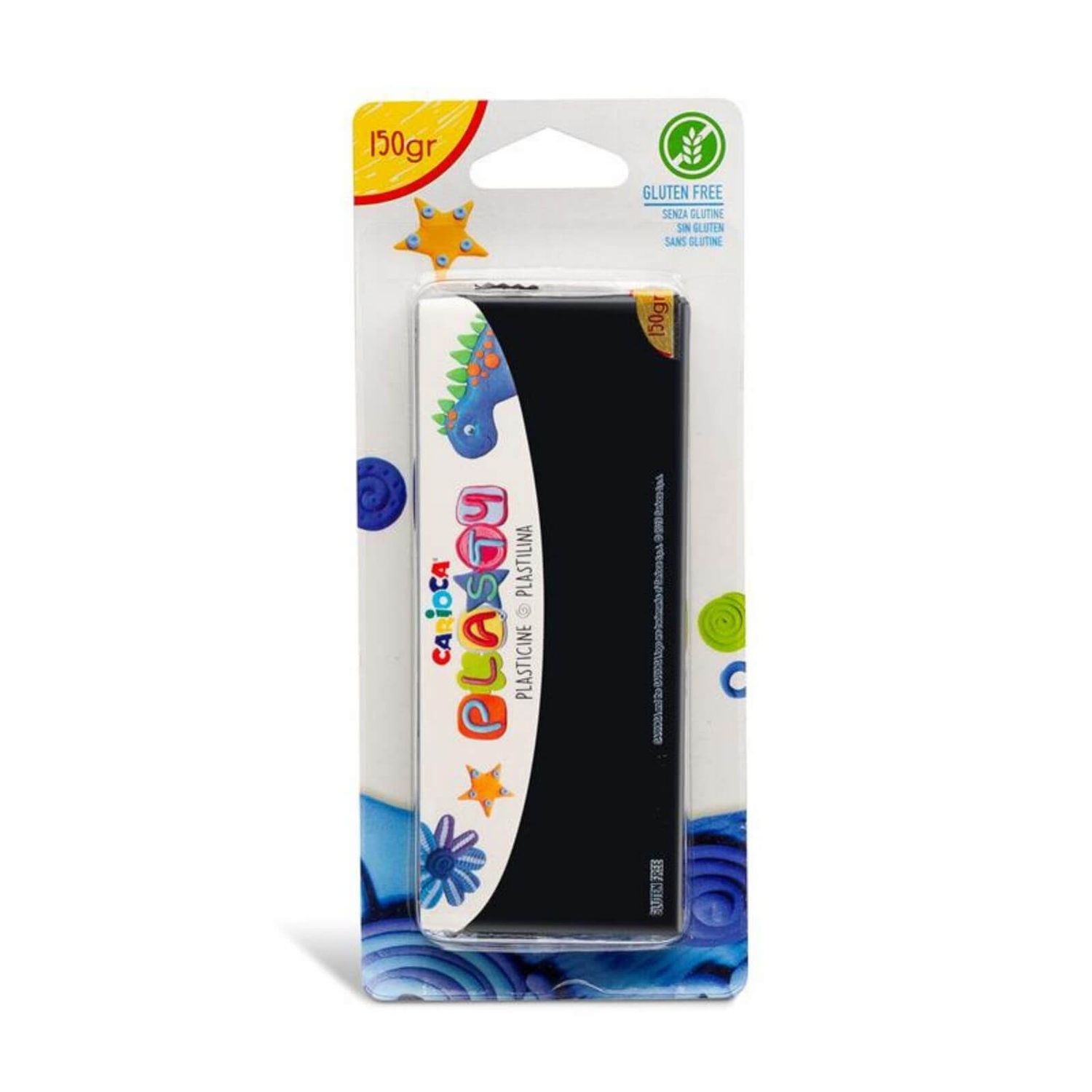 Baton Plastilina Carioca Plasty, 150 gr, Negru fotografia produsului