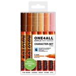 Marker acrilic Molotow One4All 127HS 2mm portofel Character-Set 6 buc fotografia produsului