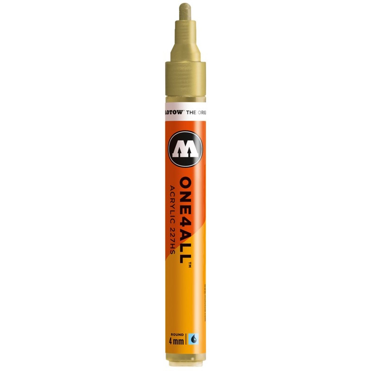 Marker acrilic Molotow One4All 227HS 4mm metallic gold fotografia produsului