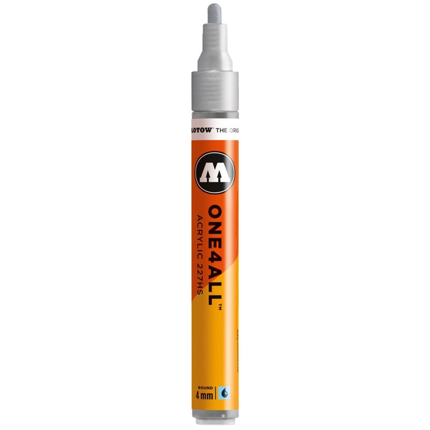 Marker acrilic Molotow One4All 227HS 4mm metallic silver fotografia produsului