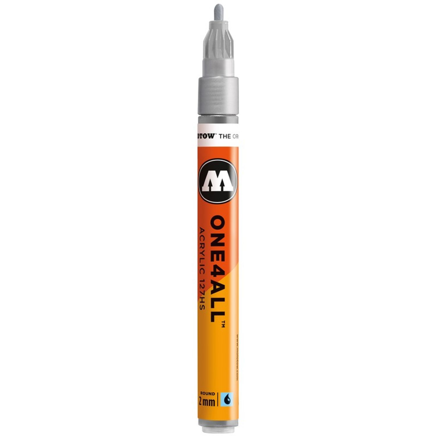 Marker acrilic Molotow One4All 127HS 2mm metallic silver fotografia produsului
