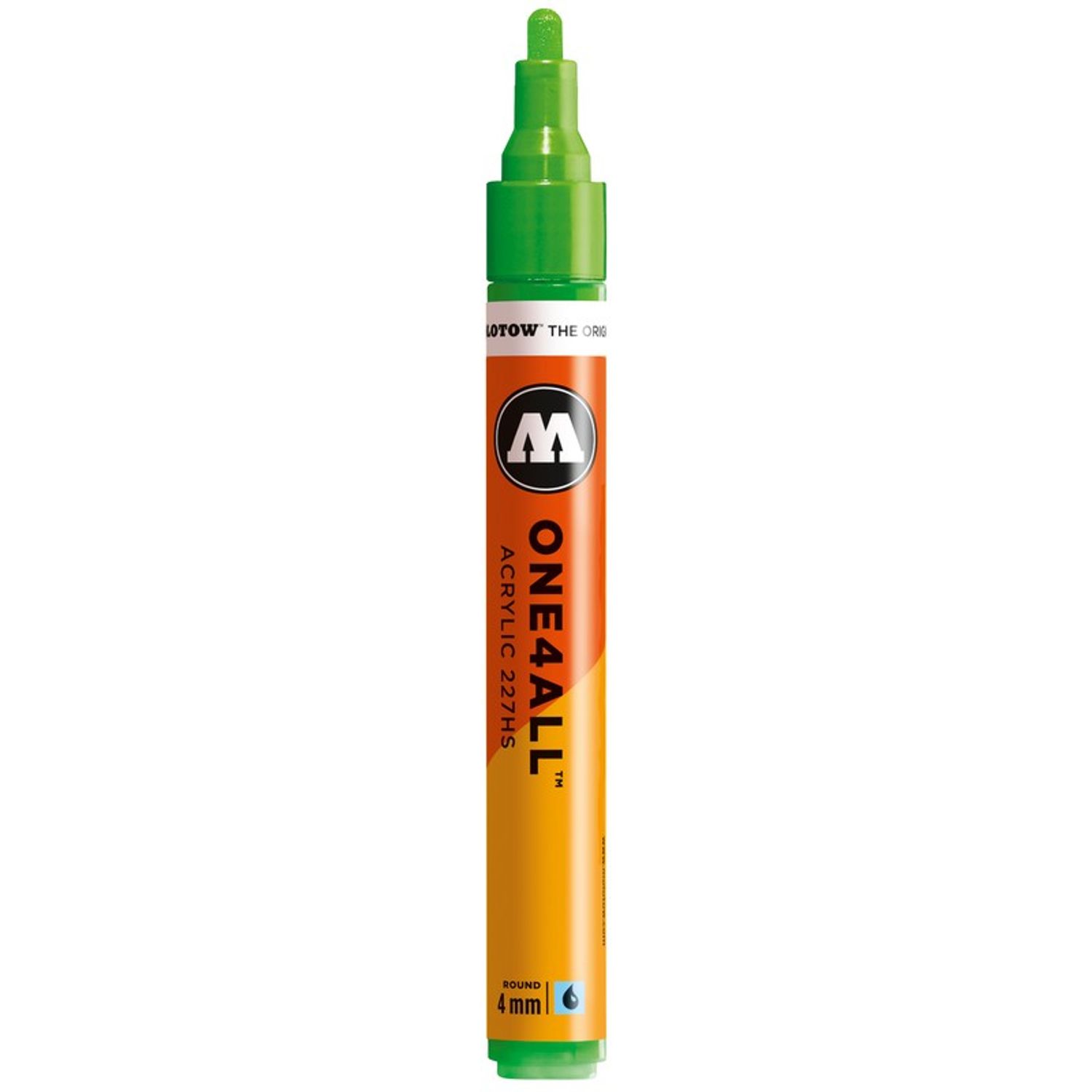 Marker acrilic Molotow One4All 227HS 4mm neon green fluorescent fotografia produsului