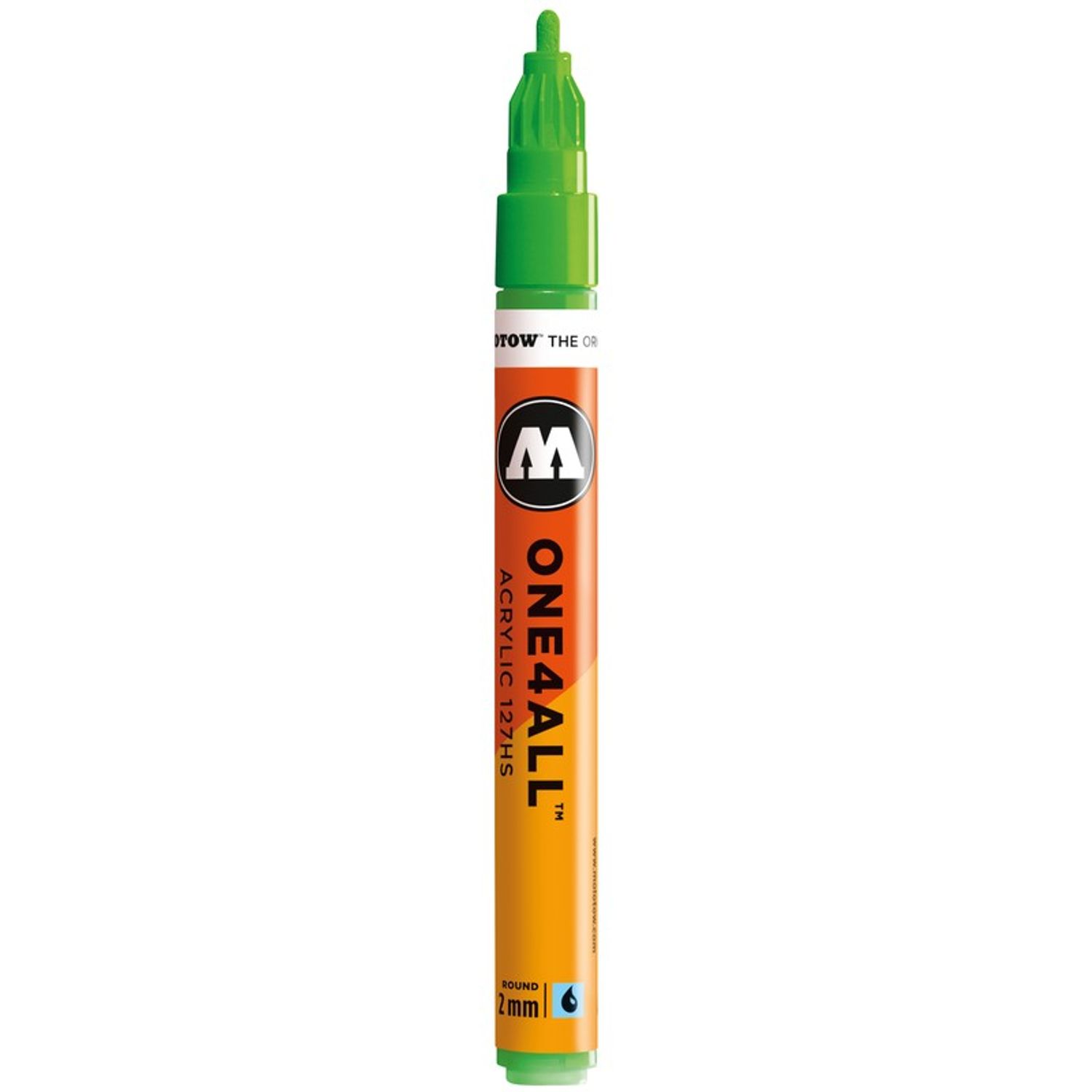 Marker acrilic Molotow One4All 127HS 2mm neon green fluorescent fotografia produsului