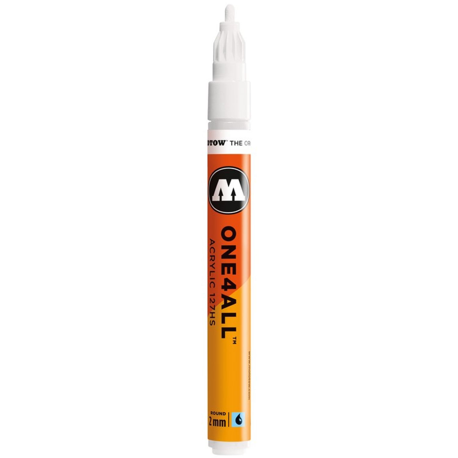 Marker acrilic Molotow One4All 127HS 2mm signal white fotografia produsului