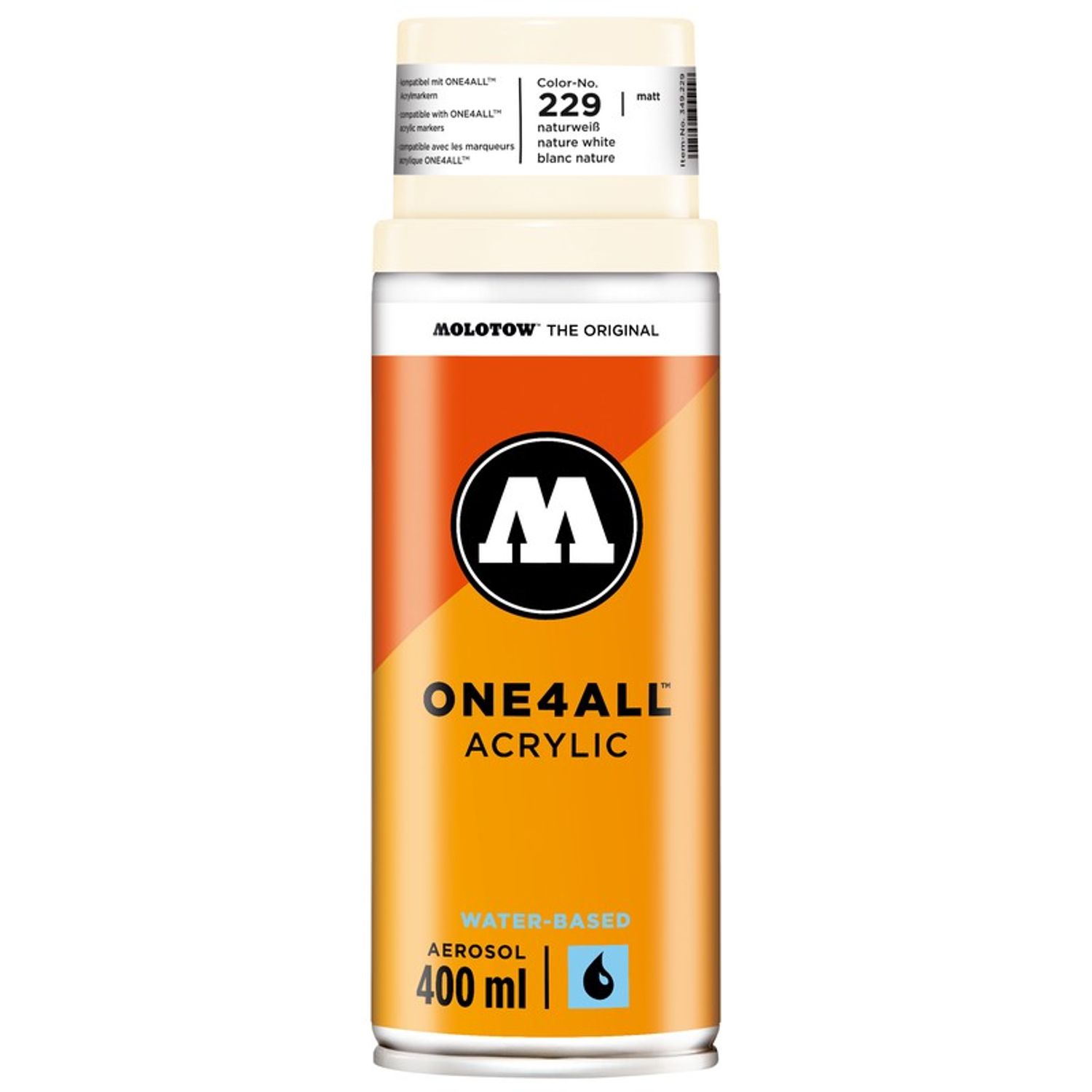 Spray acrilic One4All Molotow 400ml nature white fotografia produsului