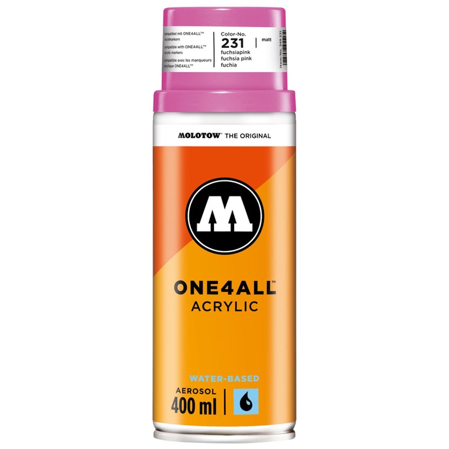 One4All Acrylic Spray 400 ml, Fuchsia Pink fotografia produsului