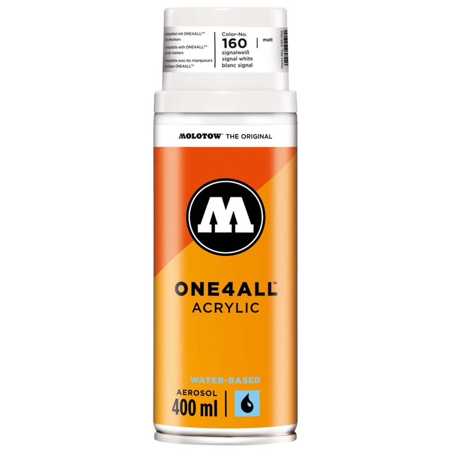 One4All Acrylic Spray 400 ml, Signal White fotografia produsului
