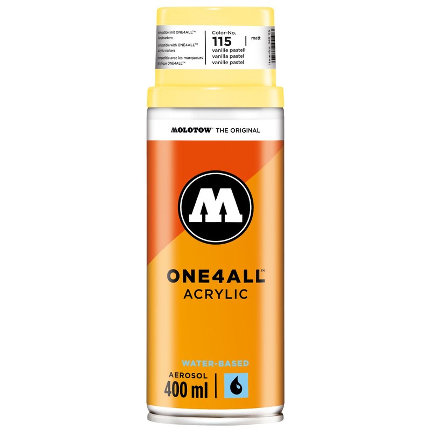 Spray acrilic One4All Molotow 400ml vanilla pastel fotografia produsului