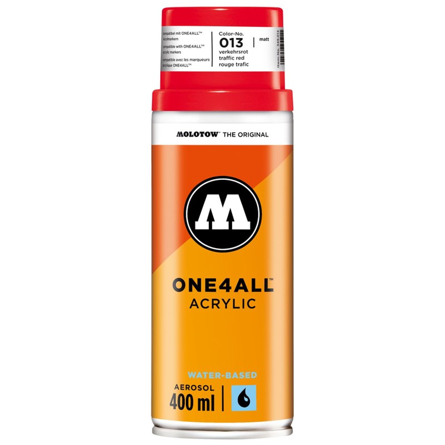 Spray acrilic One4All Molotow 400ml traffic red fotografia produsului