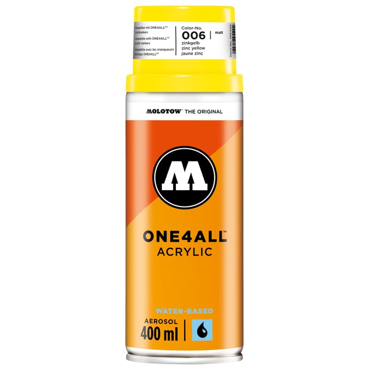 Spray acrilic One4All Molotow 400ml zinc yellow fotografia produsului