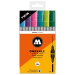Marker acrilic Molotow One4All 127HS 2mm portofel Basic-Set 2 6 buc fotografia produsului