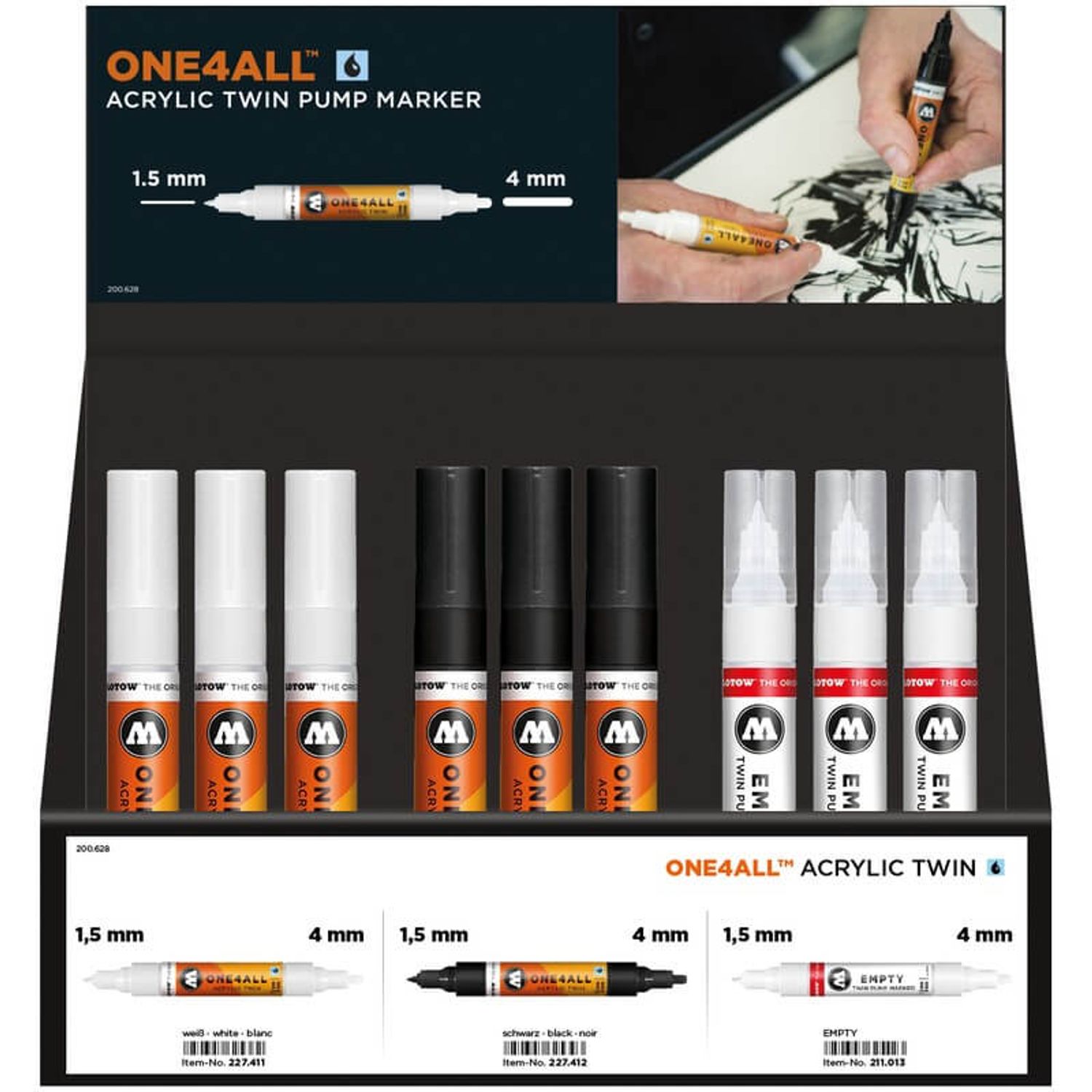 Marker acrilic Molotow One4All Twin Display 36 buc fotografia produsului