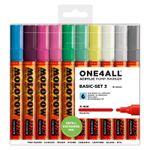 Marker acrilic Molotow One4All 227HS 4mm portofel Basic-Set 3 10 buc fotografia produsului