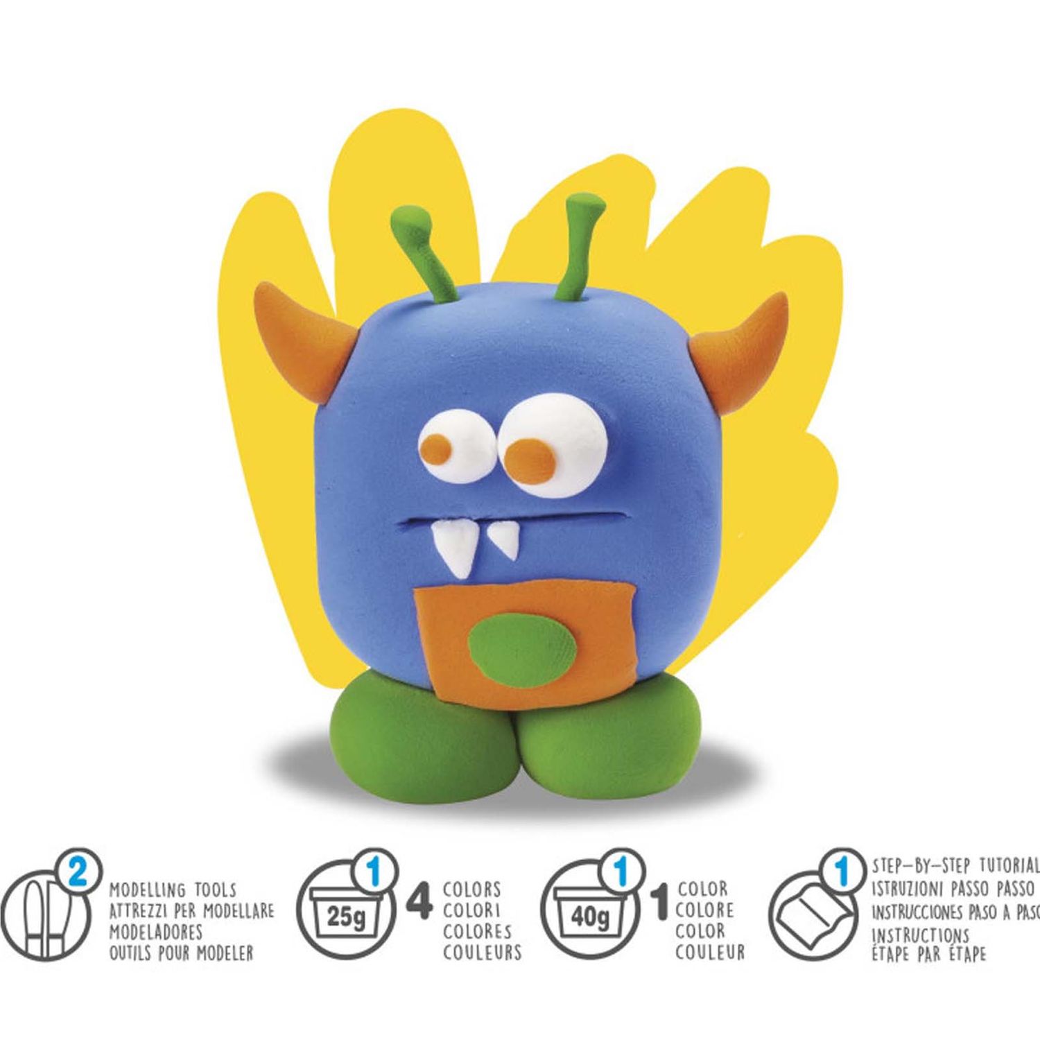 Plastilina moale Carioca Modelight PlayBox DiY, Aliens, Vichott fotografia produsului View 2 L