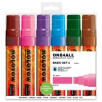 Marker acrilic Molotow One4All 627HS 15mm portofel Basic-Set 2 6 buc fotografia produsului