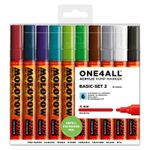 Marker acrilic Molotow ONE4ALL 227HS portofel Basic-Set 2, 10 buc. fotografia produsului
