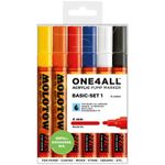 Marker acrilic Molotow One4All 227HS 4mm portofel Basic-Set 1 6 buc fotografia produsului