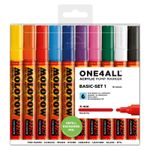 Marker acrilic Molotow ONE4ALL 227HS portofel Basic-Set 1, 10 buc. fotografia produsului